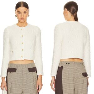Helsa Laki Cardigan in Ivory with gold buttons Size Small NEW! New with tags!